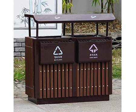 北京鋼木垃圾桶設計