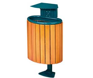 平涼定制鋼木垃圾桶設計