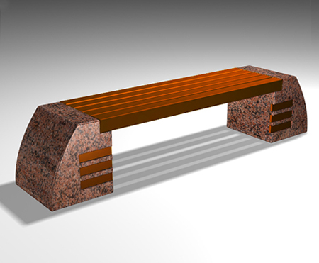 克拉瑪依長條石凳設計