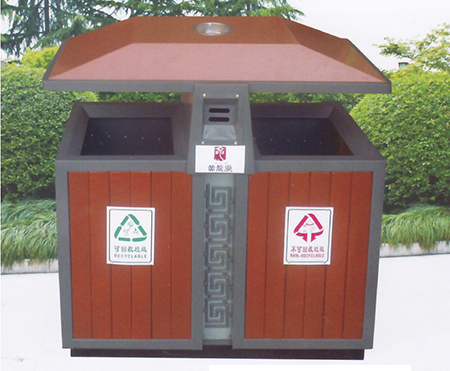 北京戶外鋼木垃圾桶公司